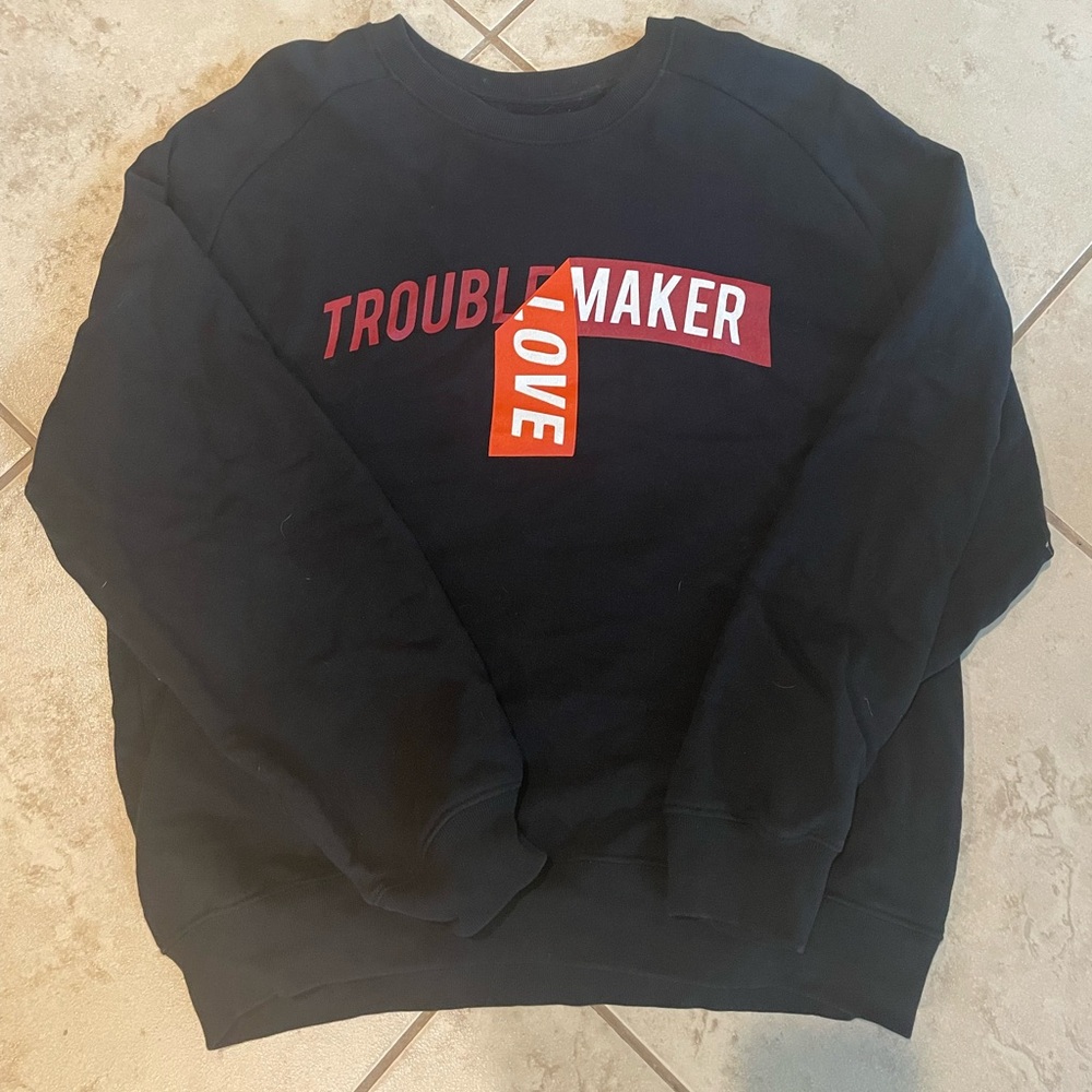 Zoe Karssen Trouble/Love Maker Sweatshirt in Medium